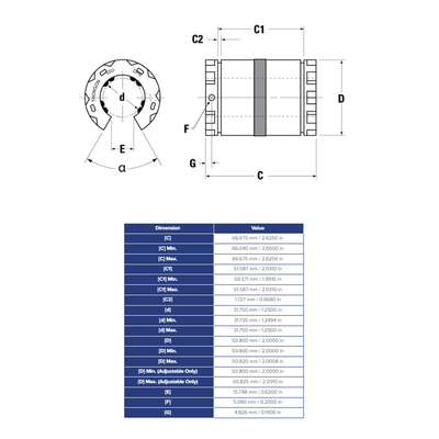 SSU20OPN THOMSON BALL BUSHING<BR>SSU SERIES 1 1/4" OPEN LINEAR BEARING SELF ALIGNING ADJUSTABLE 2350 LBF